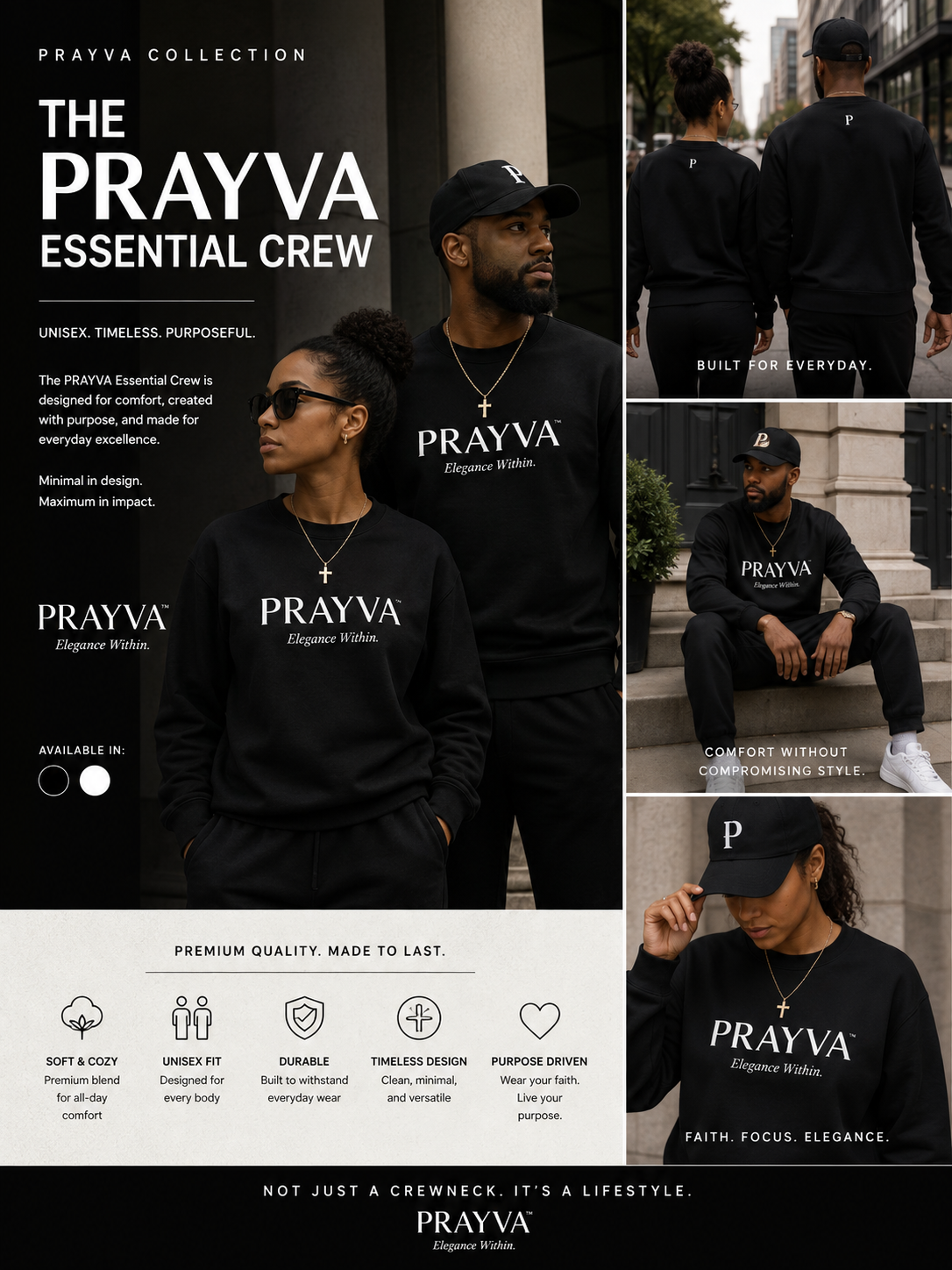 The PRAYVA Essential Crewneck