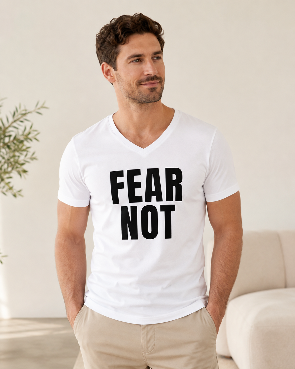 The Fear Not V-Neck Tee