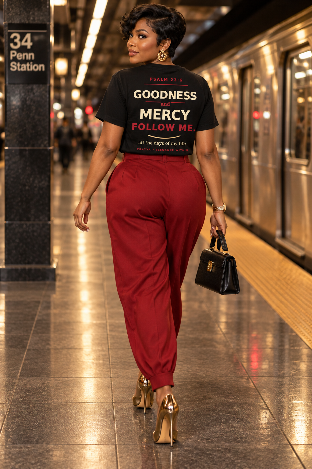 Psalm 23 T-Shirt — "Surely Goodness and Mercy" Christian Faith Tee