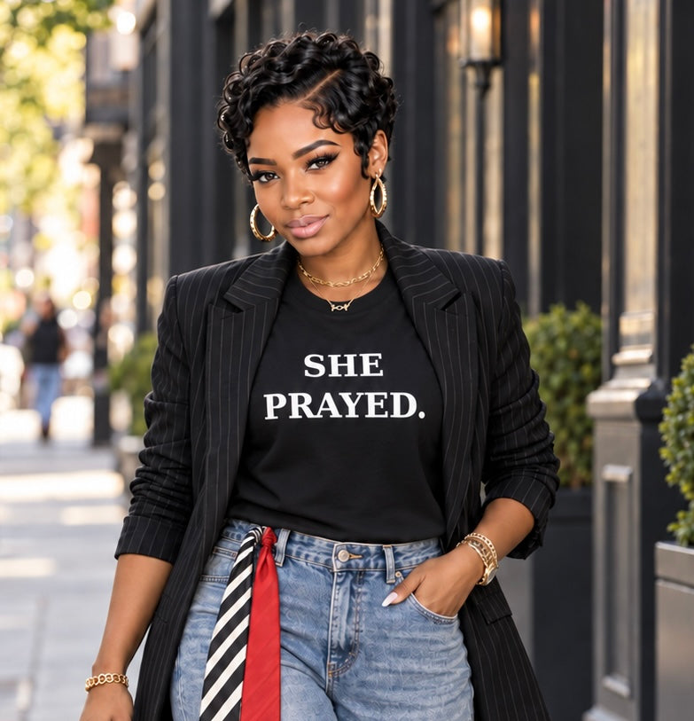 The SHE PRAYED Signature Tee